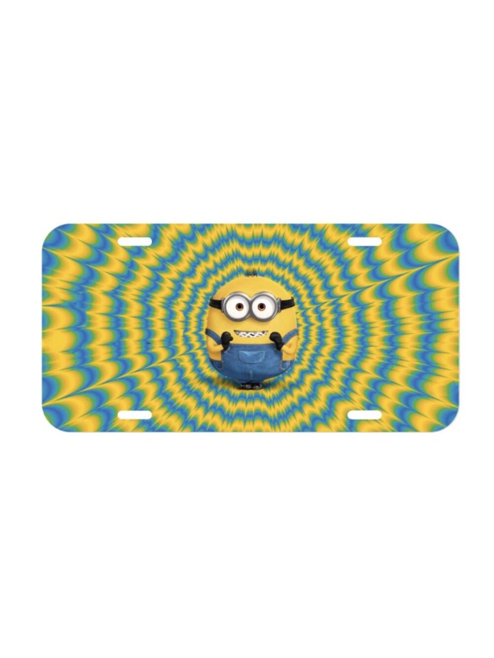 Minion Minions Trippy Cartoon License Plate Front Auto Tag Plate